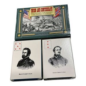Union and Confederate Military Leaders Playing Cards NEW